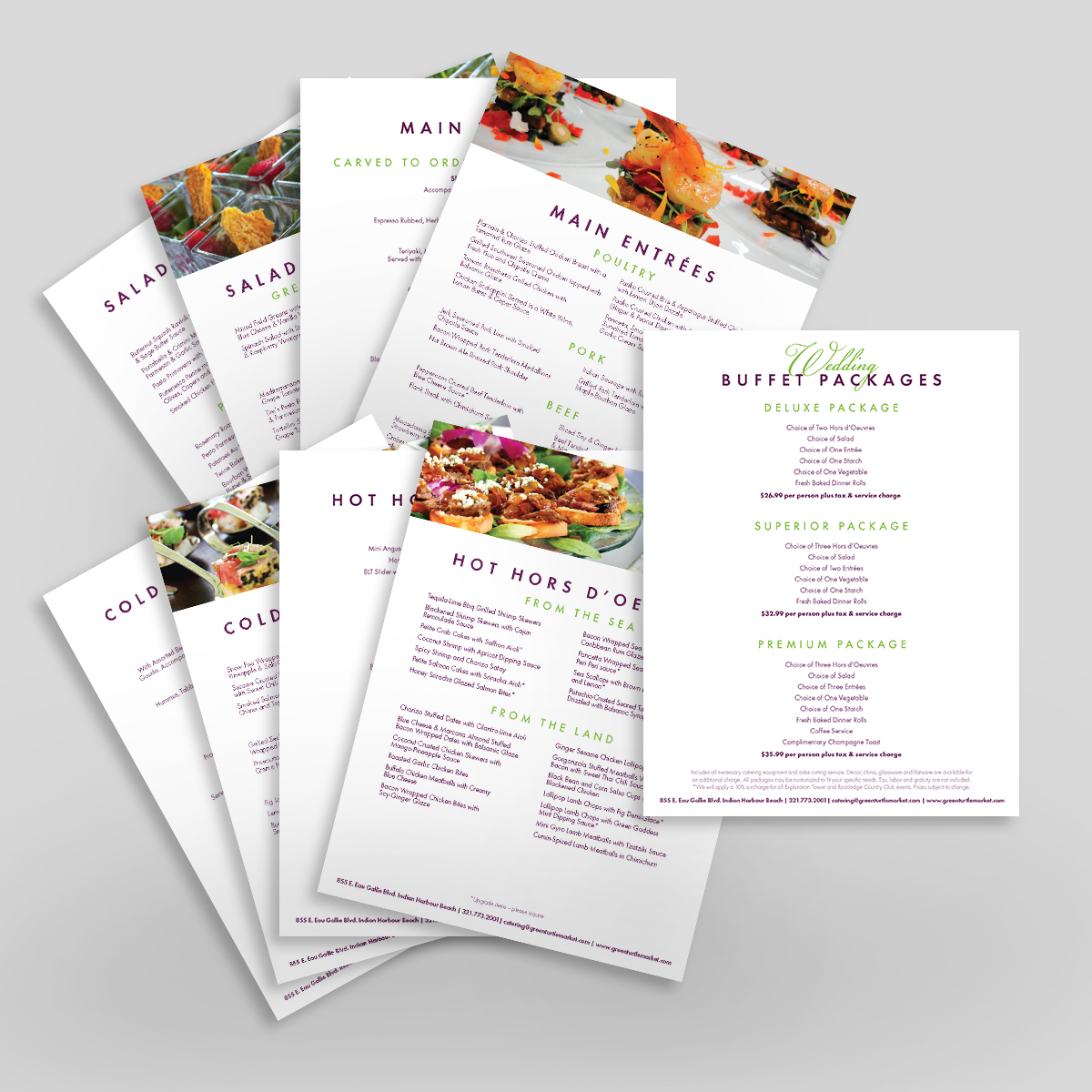 green turtle catering sell sheets