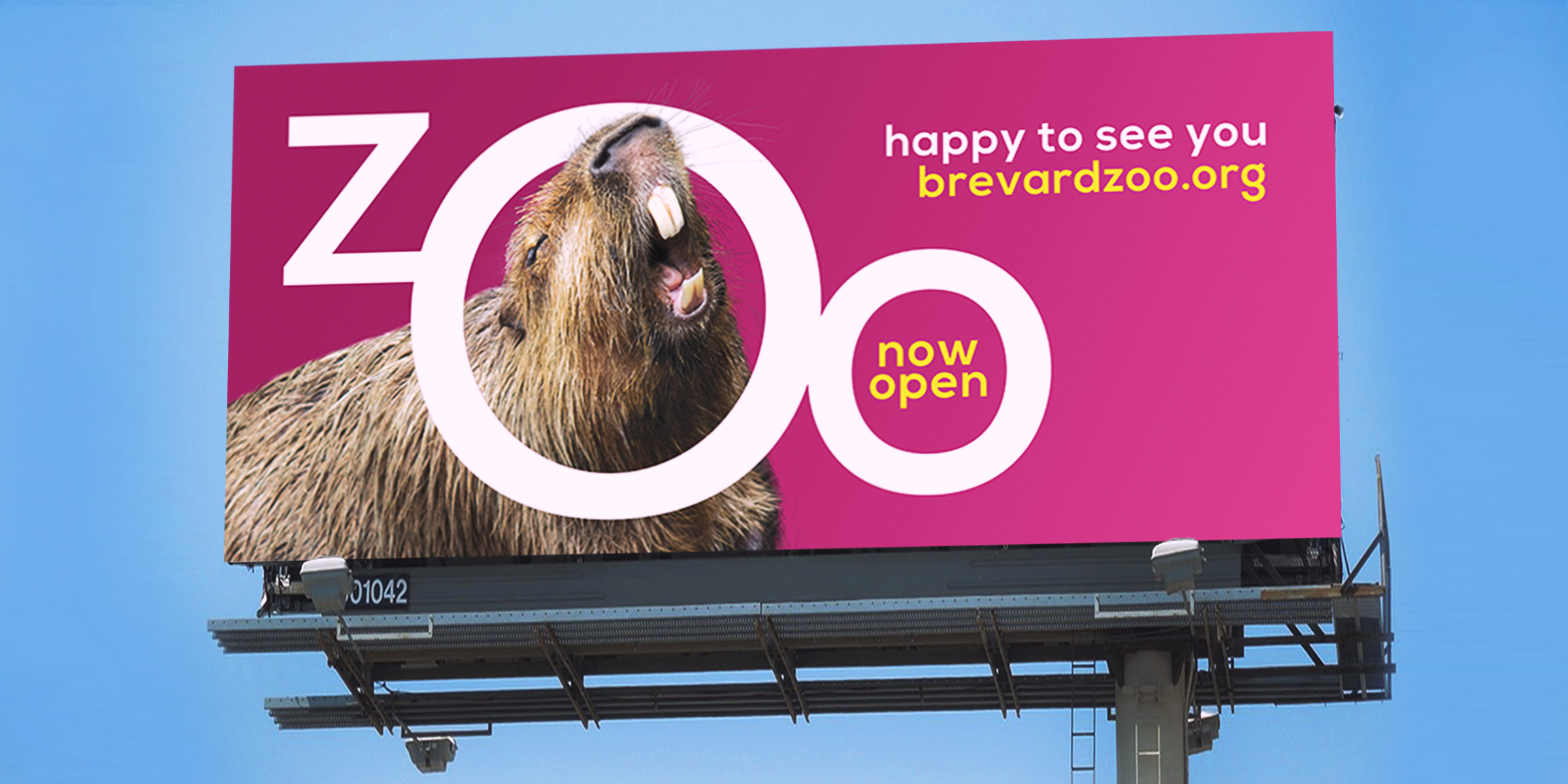 zoo open billboard capybara