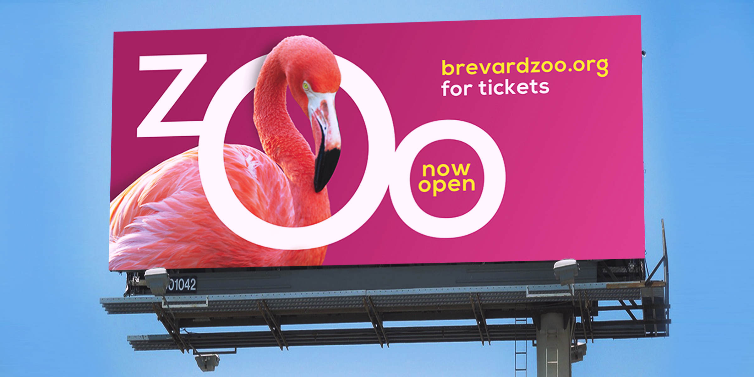 zoo open billboard flamingo