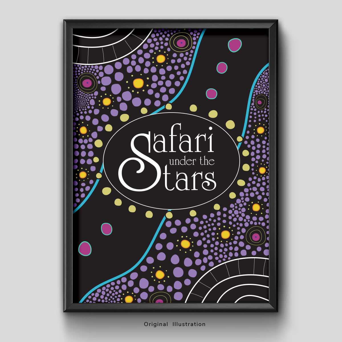 safari under the stars logo illustration